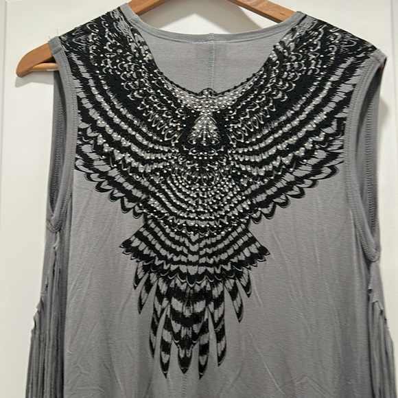 NWT VOCAL Fringe Studded Embellishment Boutique Vest - Picture 4 of 11